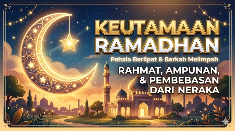 Keutamaan Ramadhan: Rahmat, Ampunan, dan Pembebasan dari Neraka. Ilustrasi Gemini AI