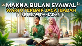 Makna Bulan Syawal: Waktu Terbaik Jaga Ibadah Setelah Ramadan. Ilustrasi Gemini AI