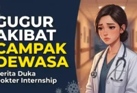 Dokter Internship Meninggal Akibat Campak Dewasa. Ilustrasi Gemini AI
