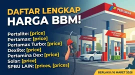 Ilustrasi Daftar Lengkap Harga BBM di Seluruh SPBU per 16 Maret 2026. Gemini AI