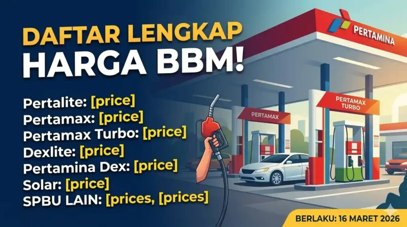 Ilustrasi Daftar Lengkap Harga BBM di Seluruh SPBU per 16 Maret 2026. Gemini AI
