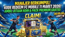 Kode Redeem FC Mobile Berhadiah Jutaan Koin dan Pack Premium Gratis