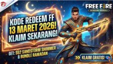 Kode Redeem FF 13 Maret 2026: Ada Skin SG2 Sandstorm & Bundle Eksklusif Ramadan