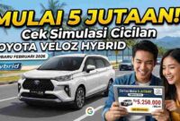 Mulai 5 Jutaan! Cek Simulasi Cicilan Toyota Veloz Hybrid Terbaru Februari 2026
