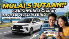 Mulai 5 Jutaan! Cek Simulasi Cicilan Toyota Veloz Hybrid Terbaru Februari 2026
