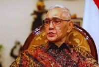 Jenderal TNI (Purn.) Try Sutrisno. (Tangkapan layar YouTube Sekretariat Presiden/cnbc)