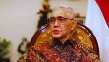 Jenderal TNI (Purn.) Try Sutrisno. (Tangkapan layar YouTube Sekretariat Presiden/cnbc)