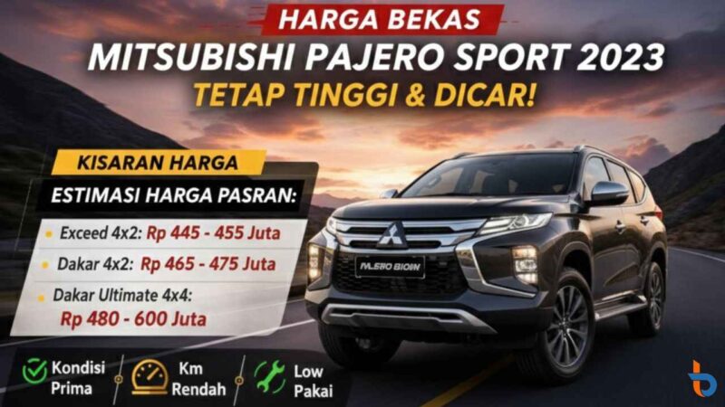 Minat Boyong Pajero Sport 2023 Bekas? Cek Harga Terkini dan Keunggulan yang Bikin Awet Mahal