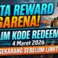 Klaim Kode Redeem FF 4 Maret 2026 Sekarang Sebelum Limit