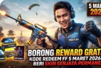 Borong Reward Gratis! Kode Redeem FF 5 Maret 2026 Ini Beri Skin Senjata Permanen