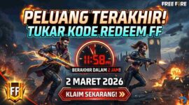 Peluang Terakhir! Segera Tukar Kode Redeem FF 2 Maret 2026 Sebelum Kedaluwarsa