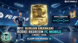 Buruan Amankan! Kode Redeem FC Mobile 2 Maret 2026 Berhadiah Pack Pemain Elite