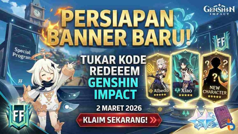 Tukar Kode Redeem Genshin Impact 2 Maret 2026 Sebelum Expired