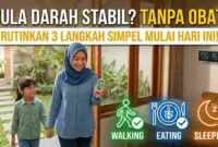 Gula Darah Stabil Tanpa Obat? Rutinkan 3 Kebiasaan Sederhana Ini Setiap Pagi