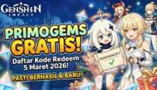 Primogems Gratis Menanti! Daftar Kode Redeem Genshin Impact 5 Maret 2026 Terbaru