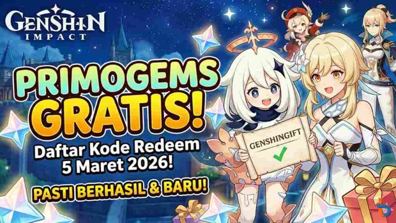 Primogems Gratis Menanti! Daftar Kode Redeem Genshin Impact 5 Maret 2026 Terbaru