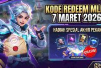 Cek In-Game Mail! Kode Redeem MLBB Hari Ini 7 Maret 2026 Beri Hadiah Spesial Akhir Pekan