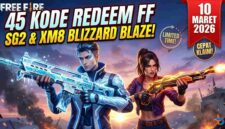 45 Kode Redeem FF 10 Maret 2026: Skin XM8 Blizzard Blaze dan SG2 Menanti