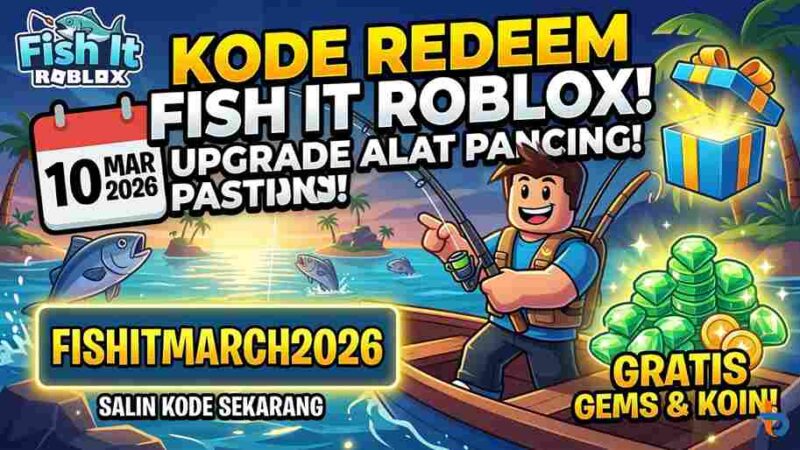 Cek Kode Redeem Fish It Roblox 10 Maret 2026 untuk Upgrade Alat Pancing