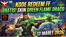 Garena Bagi-Bagi Skin Green Flame Draco Lewat Kode Redeem FF 13 Maret 2026 Terbaru