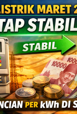 Tarif Listrik Maret 2026 Tetap Stabil, Cek Rincian Lengkap per kWh di Sini