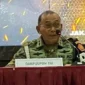 Komandan Pusat Polisi Militer (Danpuspom) Markas Besar (Mabes) TNI Mayor Jenderal (Mayjen) Yusri Nuryanto saat jumpa pers terkait penyiraman air keras terhadap aktivis Kontras Andrie Yunus di Mabes TNI, Jakarta, Rabu (18/3/2026).(KOMPAS.com)