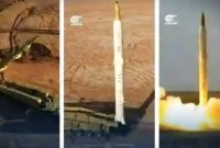 RUDAL SEJJIL IRAN - Tangkap layar YouTube Al Mayadeen English 19 Juni 2025, memperlihatkan rekaman dari latihan militer Iran sebelumnya yang menunjukkan peluncuran rudal Sejjil. (YouTube Al Mayadeen) 