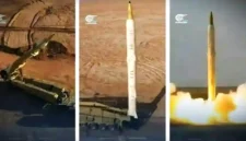 RUDAL SEJJIL IRAN - Tangkap layar YouTube Al Mayadeen English 19 Juni 2025, memperlihatkan rekaman dari latihan militer Iran sebelumnya yang menunjukkan peluncuran rudal Sejjil. (YouTube Al Mayadeen) 