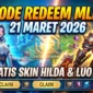 Kode Redeem ML 21 Maret 2026: Klaim Hadiah Gratis Hari Ini. Ilustrasi AI