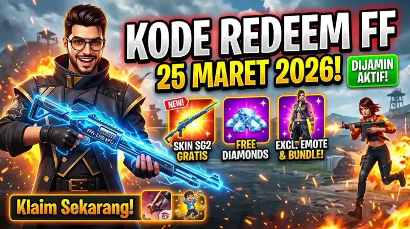 Kode Redeem FF Terbaru 25 Maret 2026: Klaim Hadiah Gratis. Ilustrasi AI