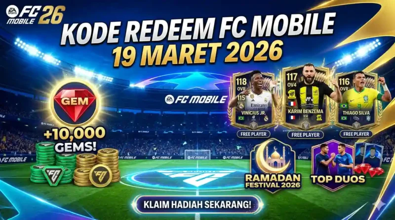 Kode Redeem FC Mobile 19 Maret 2026. Ilustrasi AI