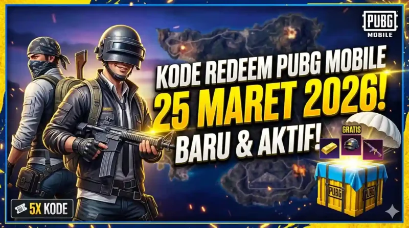 Kode Redeem PUBG Mobile 25 Maret 2026. Ilustrasi AI