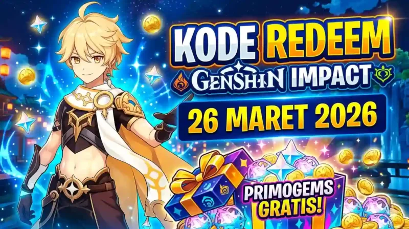 Kode Redeem Genshin Impact Maret 2026. Ilustrasi AI