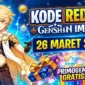 Kode Redeem Genshin Impact Maret 2026. Ilustrasi AI
