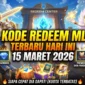 Kode Redeem Mobile Legends 15 Maret 2026. Ilustrasi AI