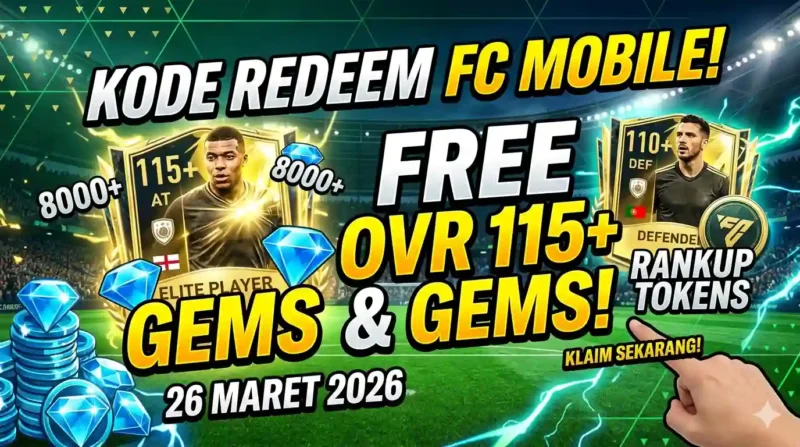 Kode Redeem FC Mobile Terbaru 26 Maret 2026. Ilustrasi AI