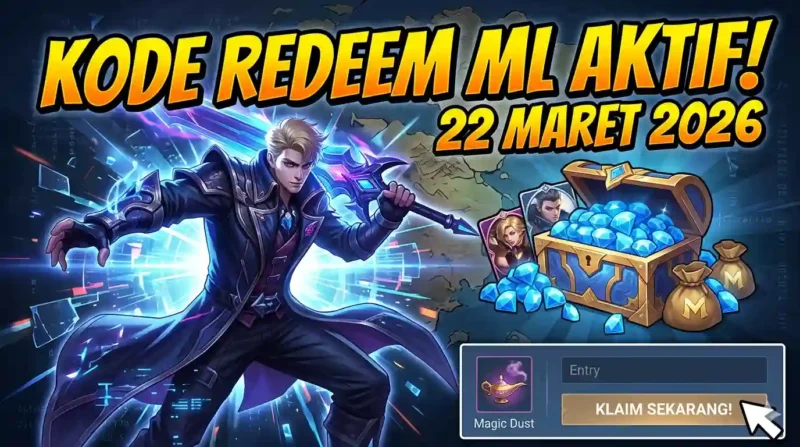 Kode Redeem ML 22 Maret 2026 Terbaru, Buruan Klaim. Ilustrasi AI