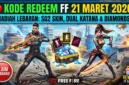 Ini Kode Redeem FF Spesial Lebaran 21 Maret 2026 Masih Aktif. Ilustrasi AI