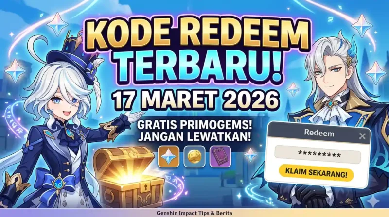 Kode Redeem Genshin Impact Terbaru Maret 2026. Ilustrasi AI