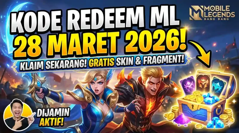 Kode Redeem Mobile Legends Terbaru 28 Maret 2026. Ilustrasi AI