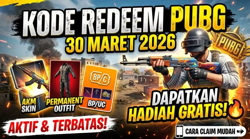 Kode Redeem PUBG Mobile 30 Maret 2026. Ilustrasi AI