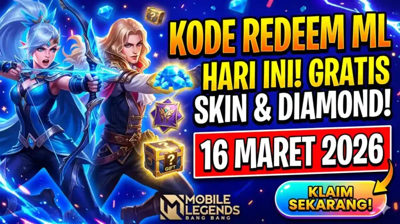 Kode Redeem ML 16 Maret 2026 Terbaru, Klaim Skin dan Diamond Gratis. Ilustrasi AI