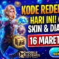 Kode Redeem ML 16 Maret 2026 Terbaru, Klaim Skin dan Diamond Gratis. Ilustrasi AI