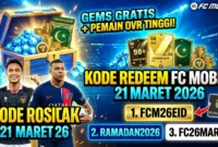 Kode Redeem FC Mobile 21 Maret 2026: Hadiah Lebaran Gratis, Buruan Klaim. Ilustrasi AI