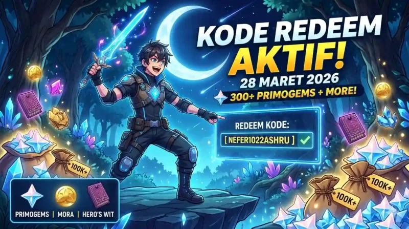 Kode Redeem Genshin Impact 28 Maret 2026. Ilustrasi AI