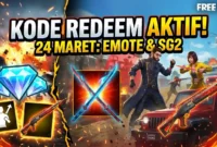 Kode Redeem FF Terbaru 24 Maret 2026. Ilustrasi AI