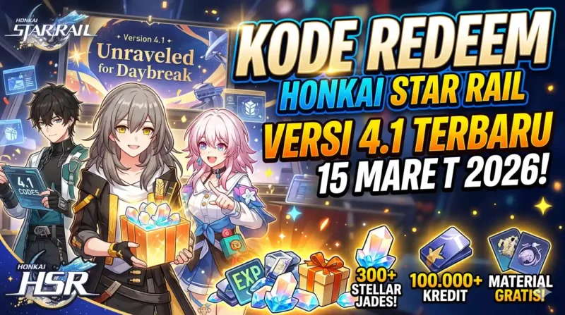 Kode Redeem Honkai Star Rail 15 Maret 2026: Klaim 300 Stellar Jade Gratis. Ilustrasi AI