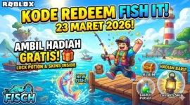 Kode Fish It Roblox Terbaru 23 Maret 2026. Ilustrasi AI