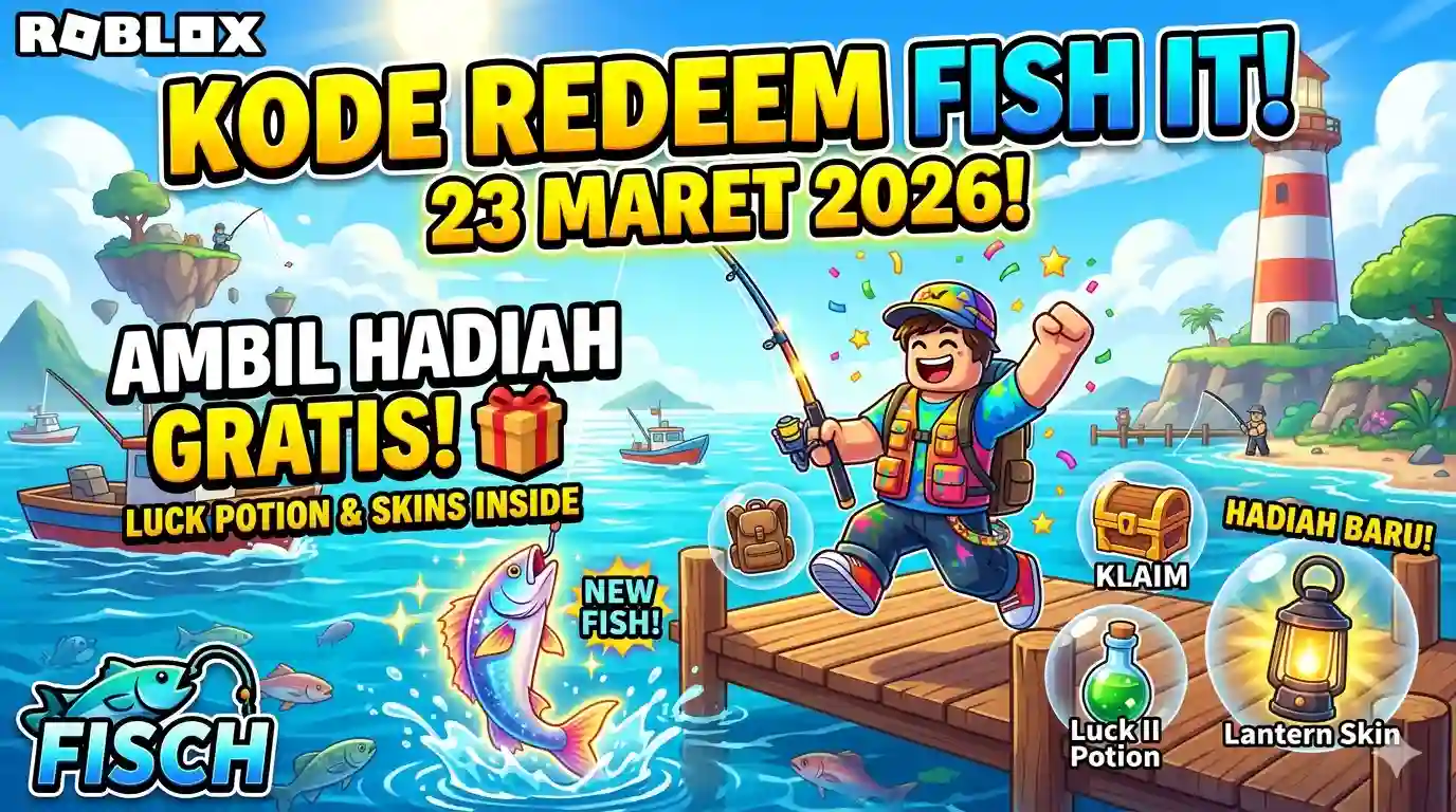 Kode Game Fish Buruan Klaim Kode Fish It Roblox Terbaru 23 Maret 2026 - Britainaja.com