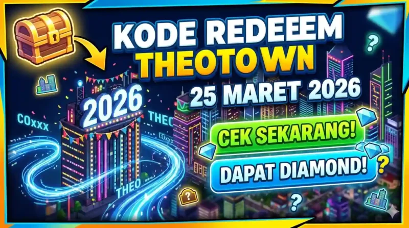 Kode Redeem TheoTown Maret 2026: Klaim Diamond Gratis. Ilustrasi AI